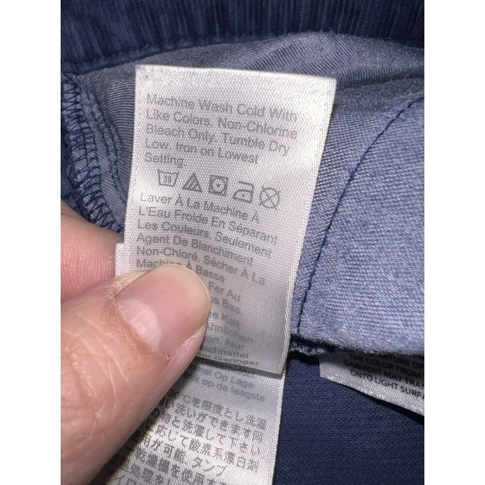 J.CREW Men's Corduroy Pants Navy Straight Leg Cotton Cord Style AC336 Sz 32T